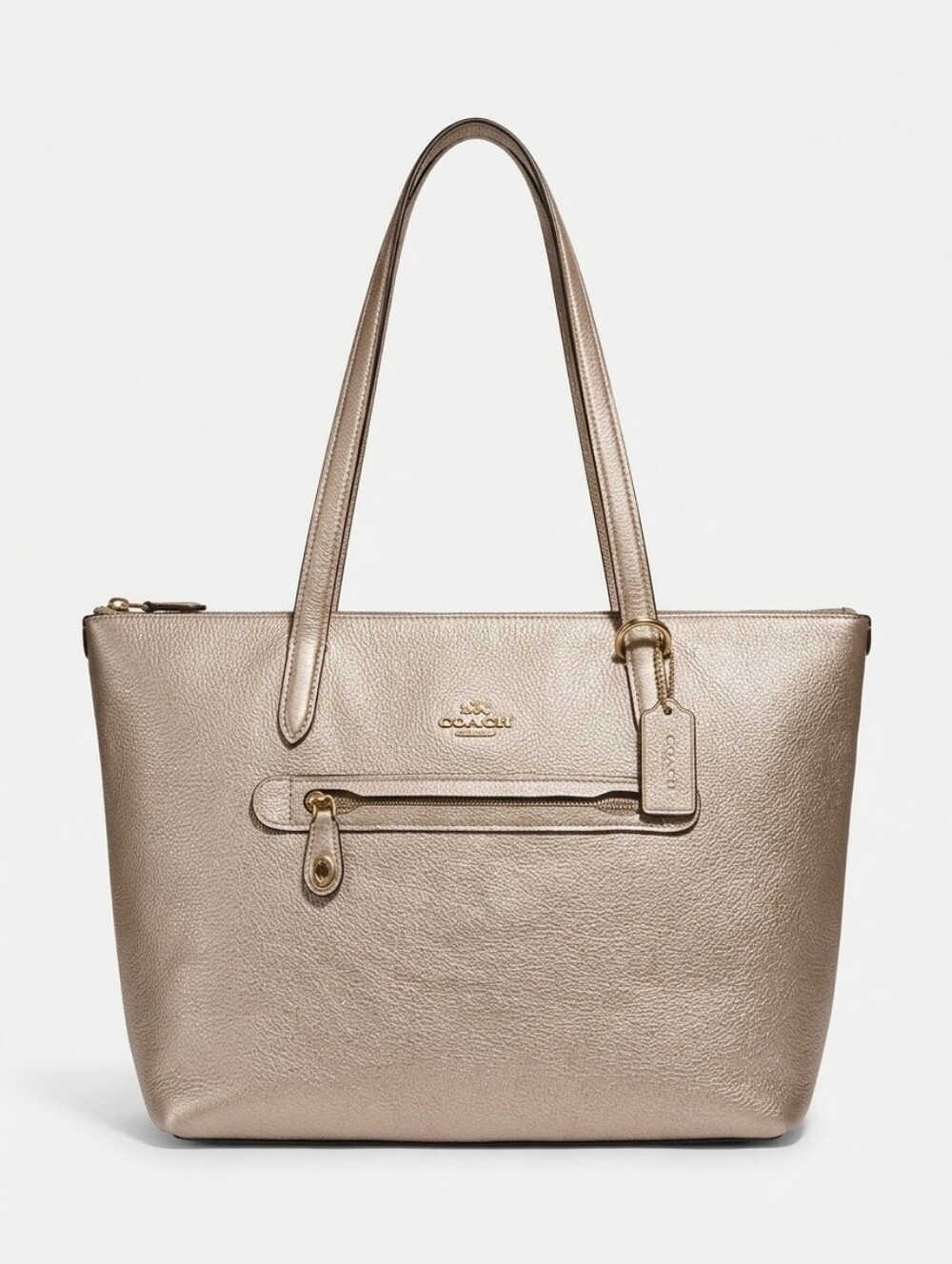 Coach Metallic Rose Gold Leather Tote